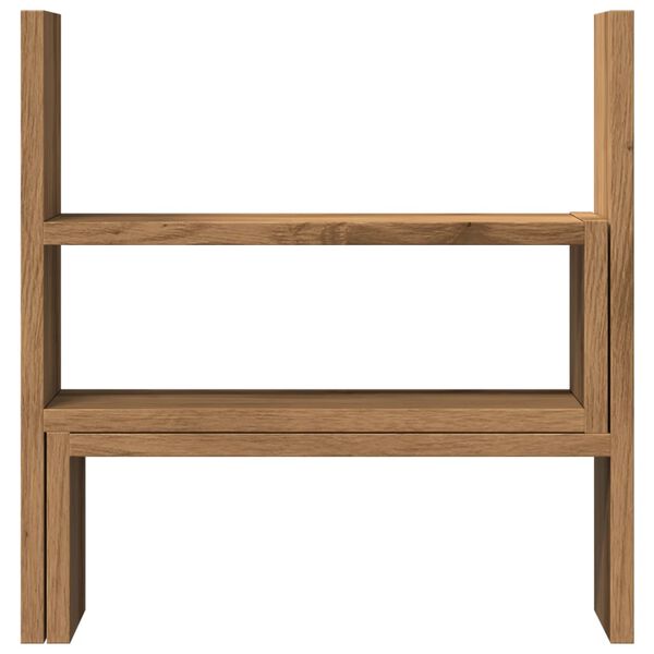 vidaXL Έπιπλο Οργάνωσης Γραφείου Ρυθμιζ. Δρυς 40x17x41 εκ. Επεξ. Ξύλο