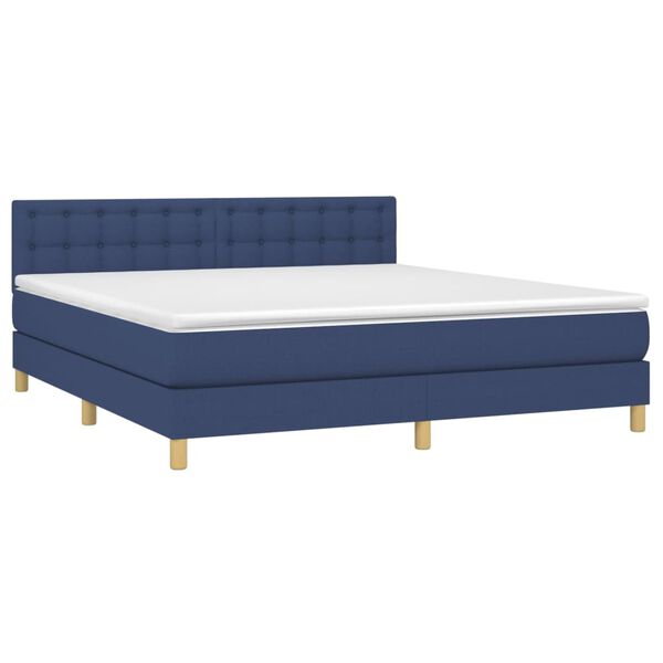 vidaXL &Kappa;&rho;&epsilon;&beta;ά&tau;&iota; Boxspring &mu;&epsilon; &Sigma;&tau;&rho;ώ&mu;&alpha; & LED &Mu;&pi;&lambda;&epsilon; 180x200 &epsilon;&kappa;. &Upsilon;&phi;&alpha;&sigma;&mu;ά&tau;&iota;&nu;&omicron;