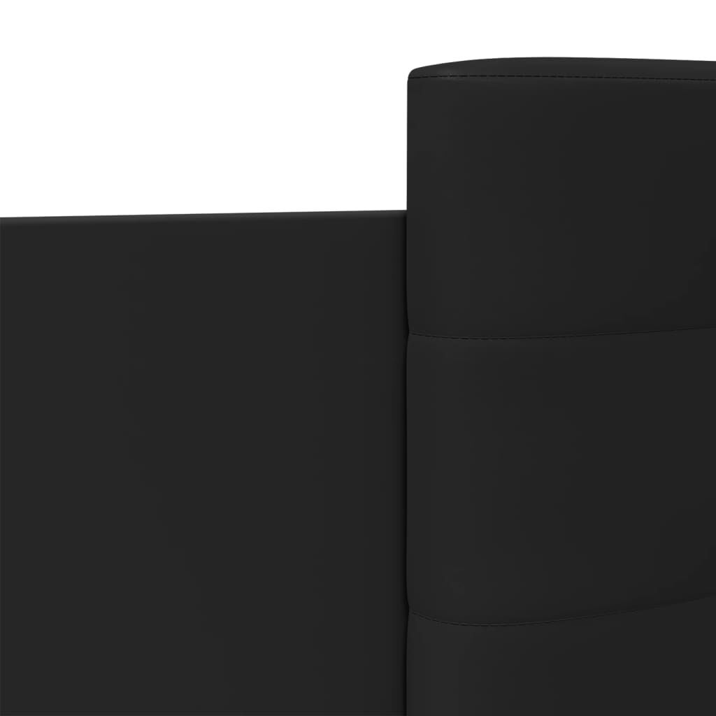 vidaXL Πλαίσιο Κρεβατιού με Κεφαλάρι Μαύρο100x200εκ.Επεξεργασμένο Ξύλο
