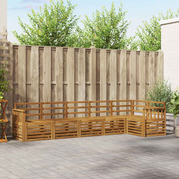 vidaXL &Sigma;&epsilon;&tau; &Kappa;&alpha;&nu;&alpha;&pi;έ 6 pcs &Phi;&upsilon;&sigma;&iota;&kappa;ό &Sigma;&tau;&epsilon;&rho;&epsilon;ό &Xi;ύ&lambda;&omicron; &Alpha;&kappa;&alpha;&kappa;ί&alpha;&sigmaf;