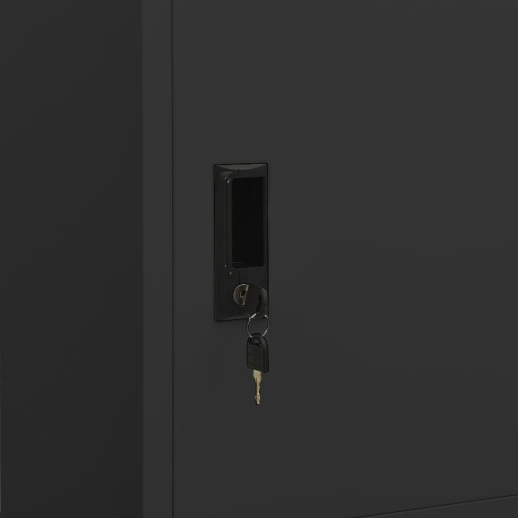 vidaXL Ντουλάπα Ανθρακί 80 x 50 x 180 εκ. Ατσάλινη