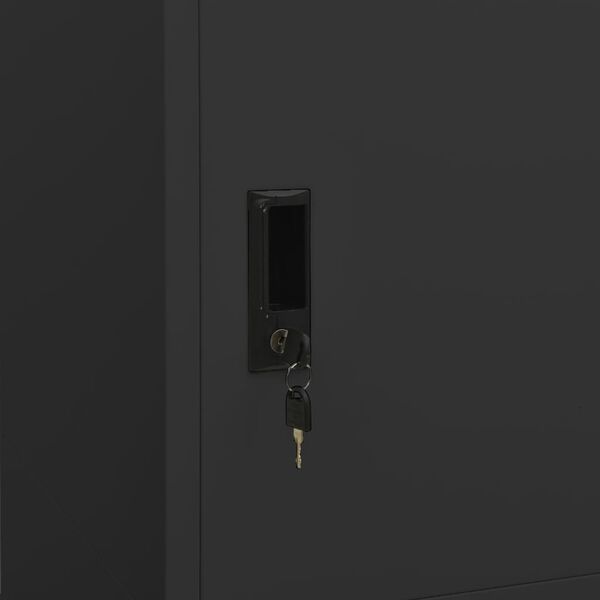 vidaXL Ντουλάπα Ανθρακί 80 x 50 x 180 εκ. Ατσάλινη