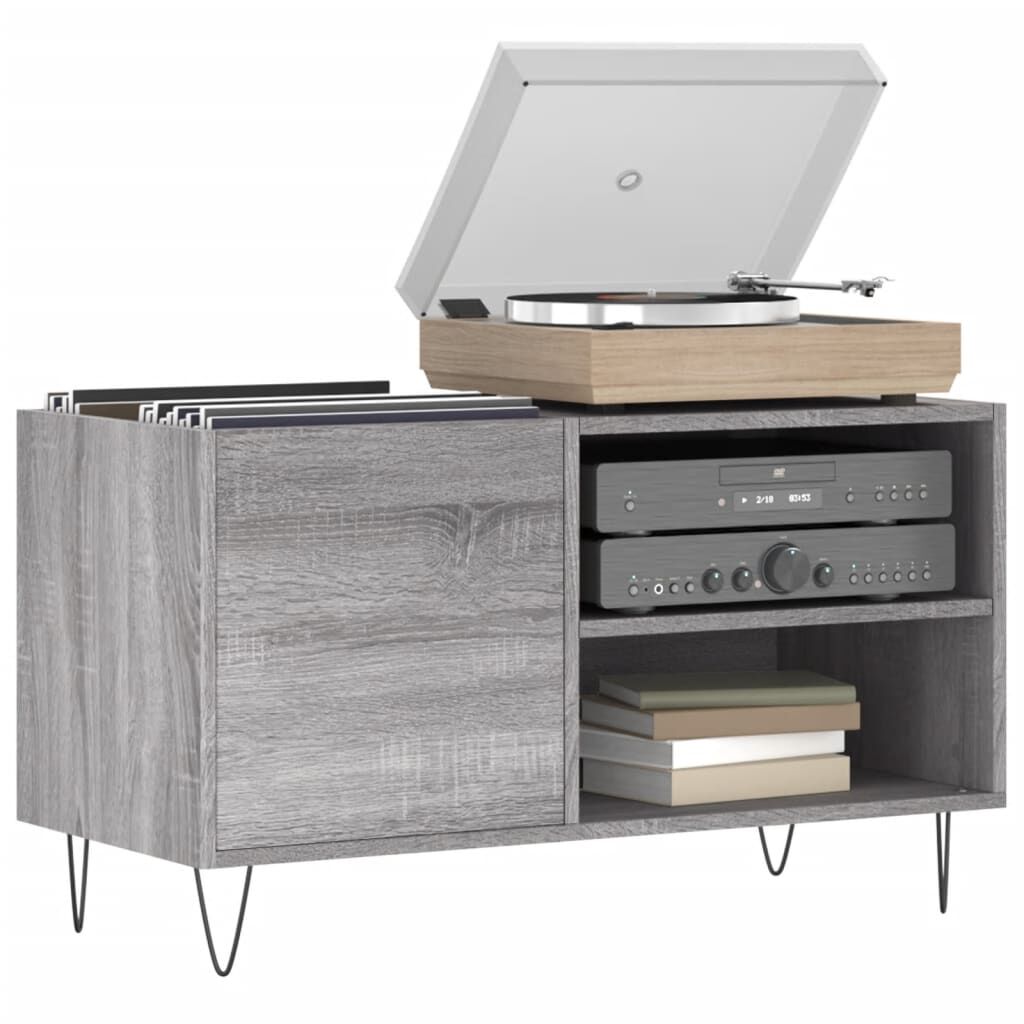 vidaXL Δισκοθήκη Γκρι Sonoma 85 x 38 x 48 εκ. από Επεξεργασμένο Ξύλο