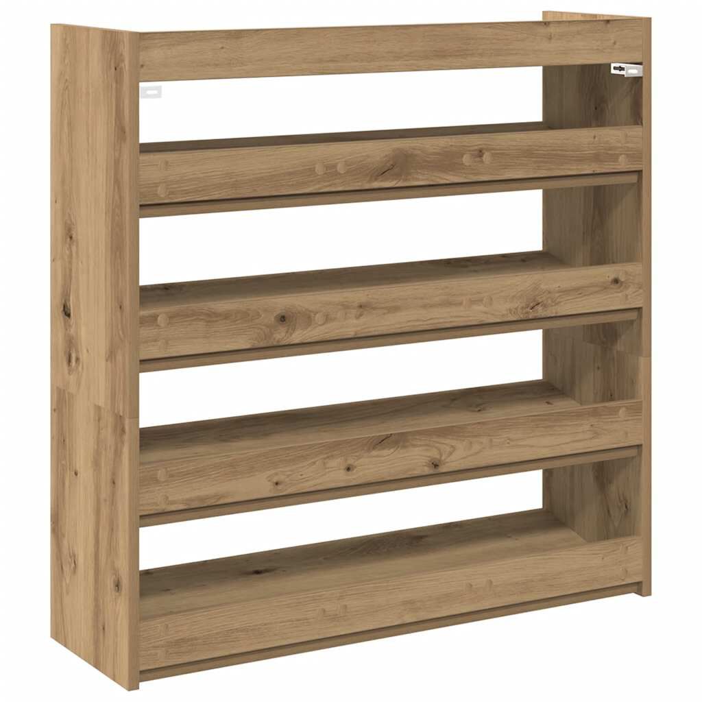 Ράφι παπουτσιών vidaXL Artisan Oak 80x25x81 cm Κατασκευασμένο ξύλο