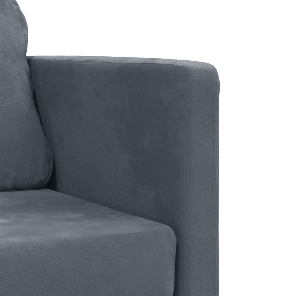 vidaXL Καναπές-Κρεβάτι Δαπέδου 2 σε 1 Σκ. Γκρι 122x204x55 εκ. Βελούδο