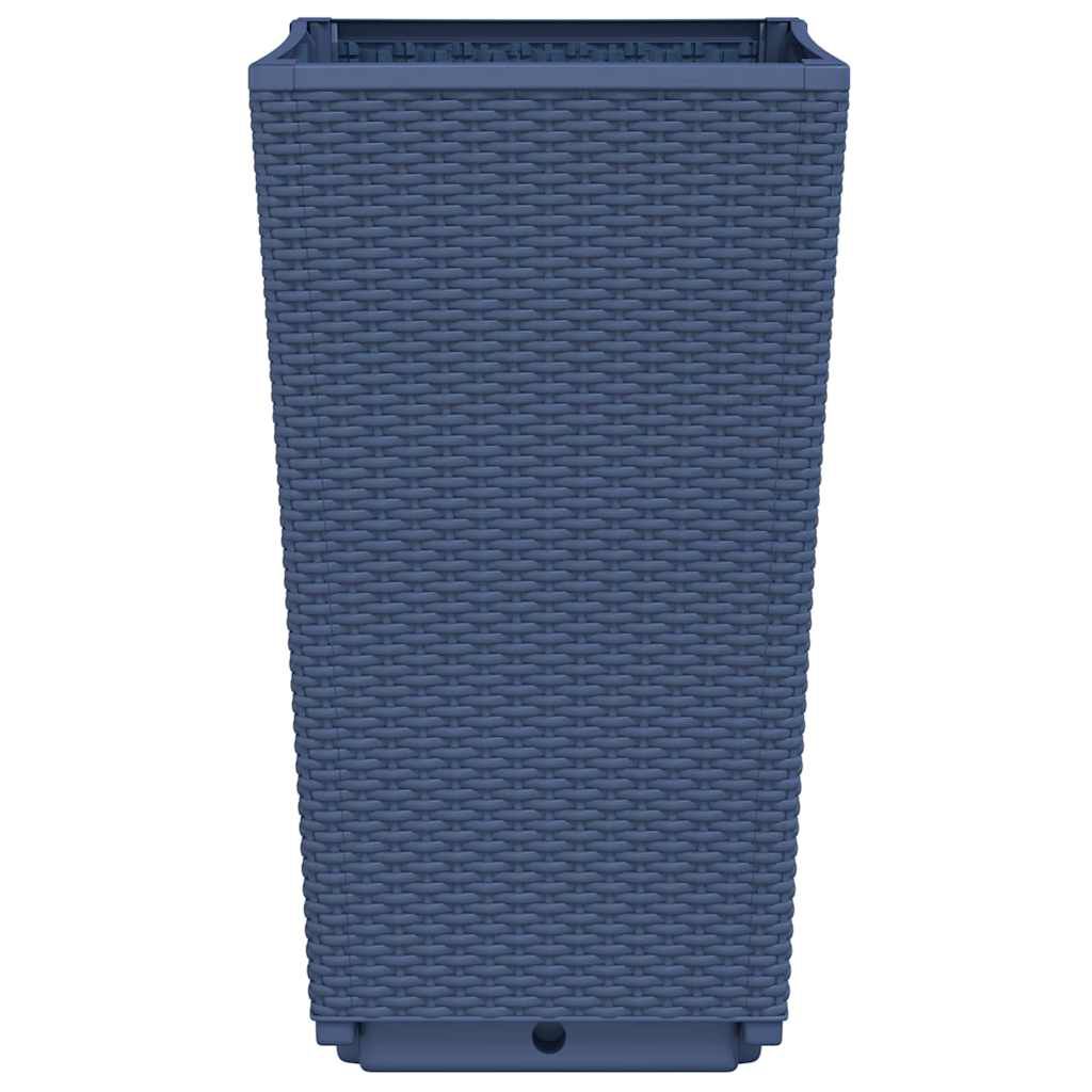 vidaXL Ζαρντινιέρες Κήπου 4 τεμ. Μπλε Γκρι 32,5x32,5x57 εκ. Πολυπροπυλένιο
