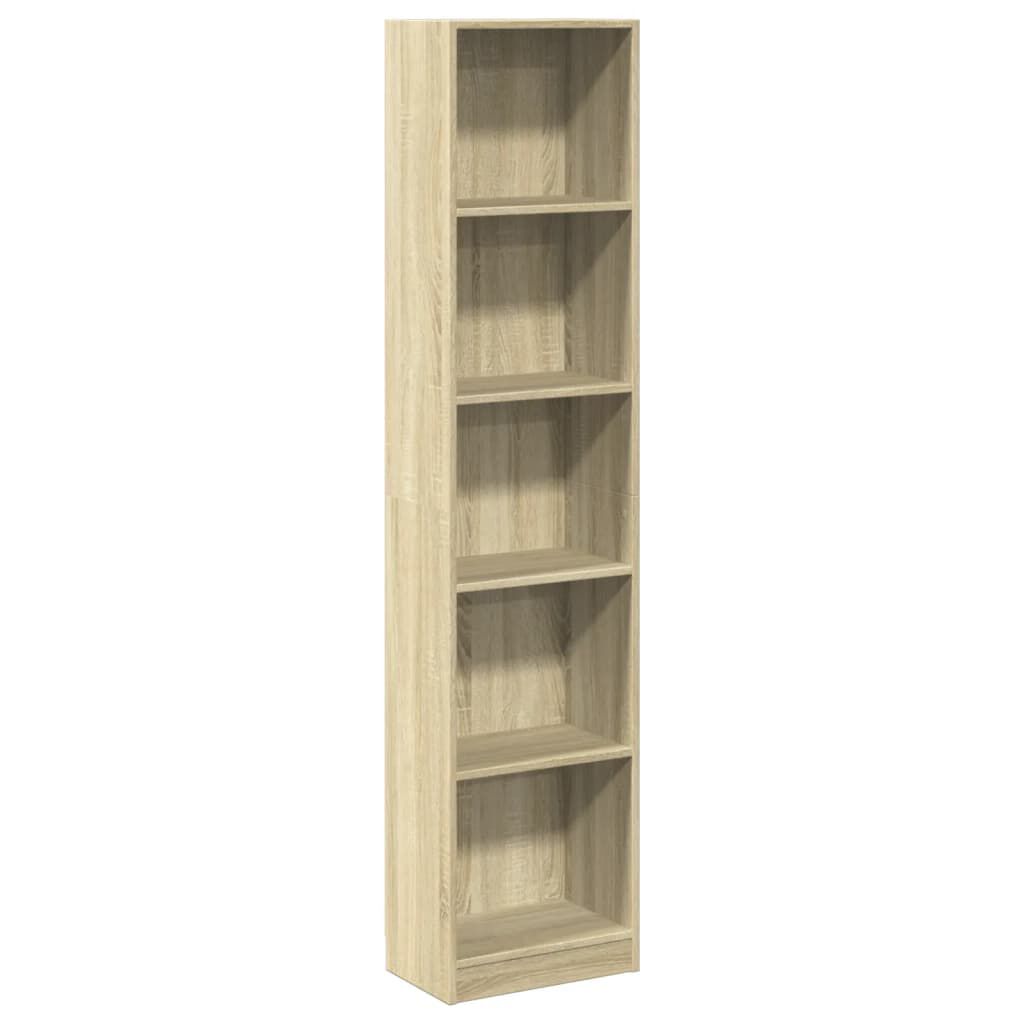 vidaXL Βιβλιοθήκη Sonoma Δρυς 40x24x176 εκ. από Επεξεργασμένο Ξύλο