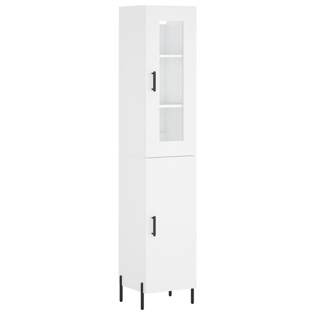 vidaXL Ντουλάπι Λευκό 34,5 x 34 x 180 εκ. από Επεξεργασμένο Ξύλο
