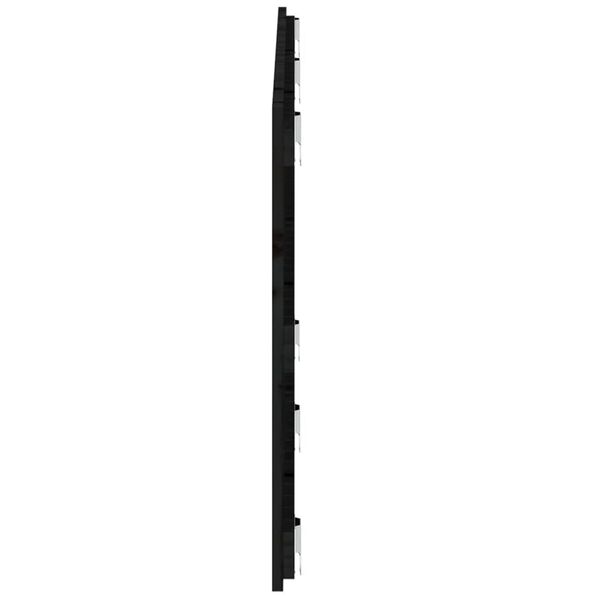vidaXL Κεφαλάρι Τοίχου Μαύρο 147x3x60 εκ. από Μασίφ Ξύλο Πεύκου