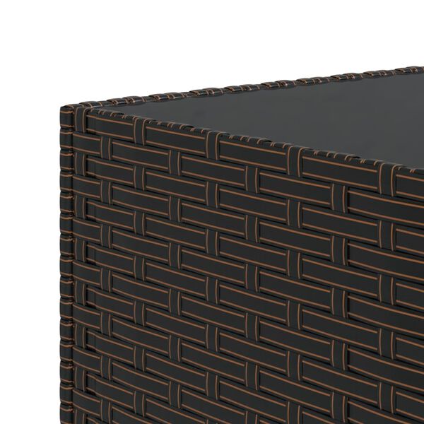 vidaXL Τραπέζάκι Κήπου Τετράγωνο Καφέ 50x50x30 εκ. από Συνθετικό Ρατάν