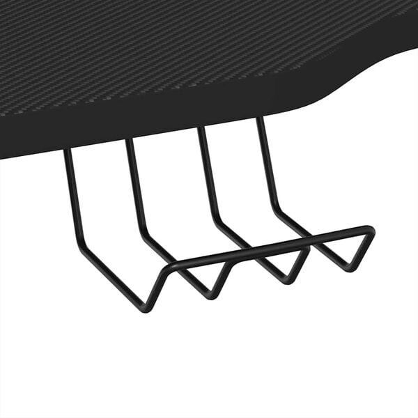 vidaXL Γραφείο Gaming Μαύρο 110 x 60 x 75 εκ. με Πόδια σε Σχήμα Κ