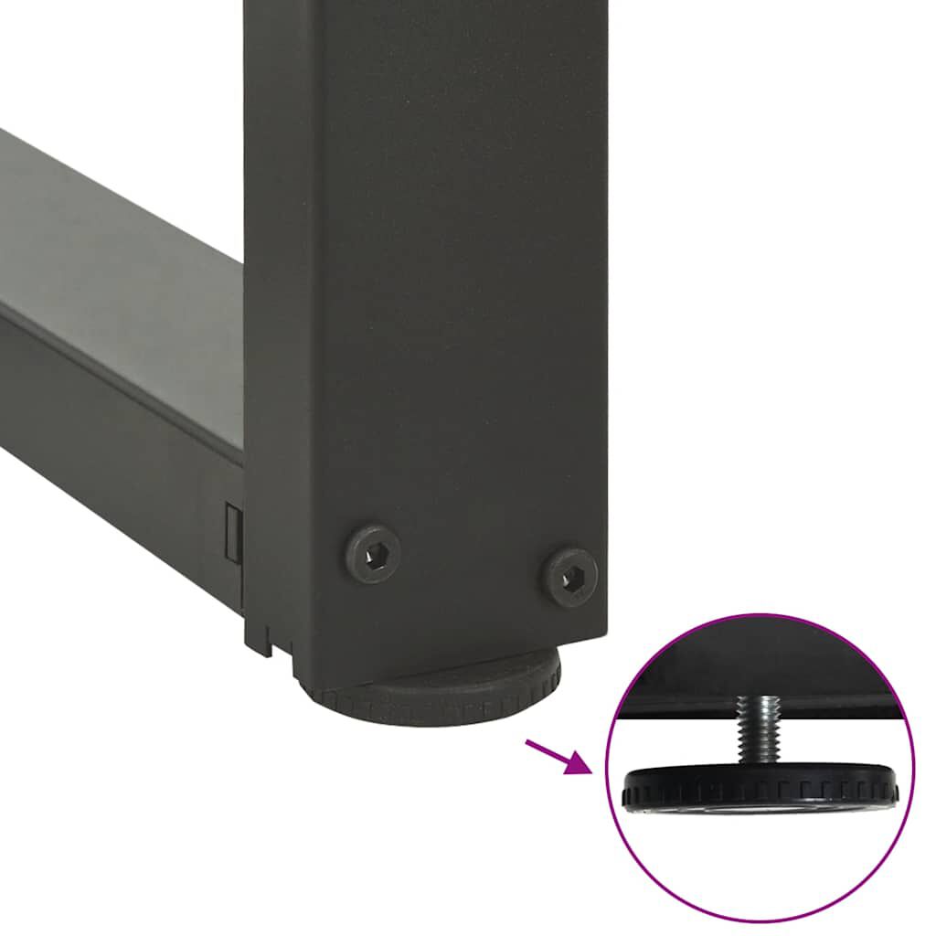 vidaXL Πόδια τραπεζαρίας σχήμα T 2τεμ. Ανθρακί 50x35x(72-73)εκ. Ατσάλι