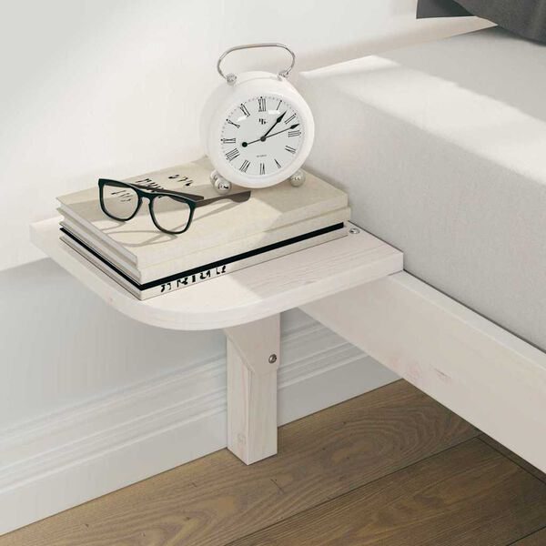 vidaXL Κρεβατοκάμαρα με Πλαϊνά Τραπέζια Λευκό 180 x 210 cm