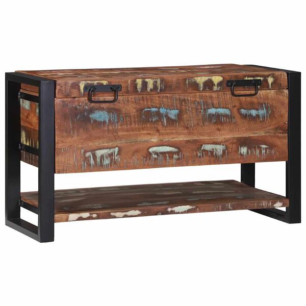 vidaXL Κουτί Αποθήκευσης Πολύχρωμο Μασίφ ανακυκλωμένο ξύλο