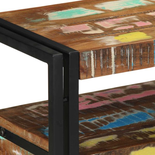 vidaXL Τραπέζια Σαλονιού Πολύχρωμο 120x33x75 εκ Μασίφ Ανακυκλωμένο Ξύλο & Μέταλλο