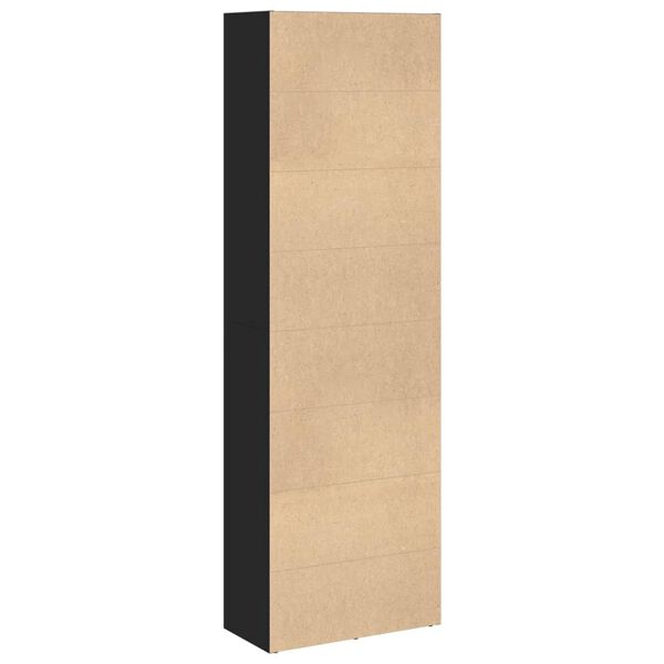 vidaXL Βιβλιοθήκη Μαύρη 60x30x189 εκ. από Επεξεργασμένο Ξύλο