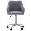 vidaXL Καρέκλες Τραπεζαρίας Περιστρεφόμενες 2 τεμ Αν. Γκρι Υφασμάτινες