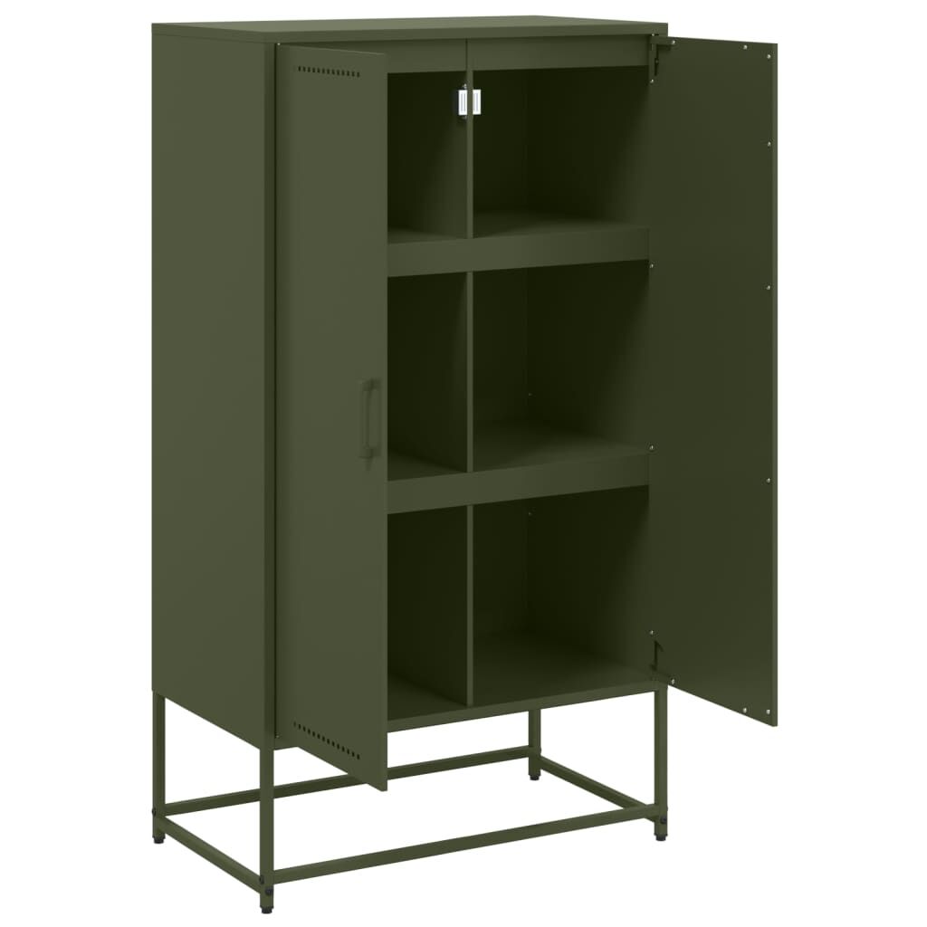 vidaXL Ντουλάπι Πράσινο Λαδί 68,5x38,5x123,5 εκ. από Ατσάλι