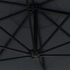 vidaXL Ομπρέλα Τοίχου Ανθρακί 300 εκ. με Μεταλλικό Ιστό