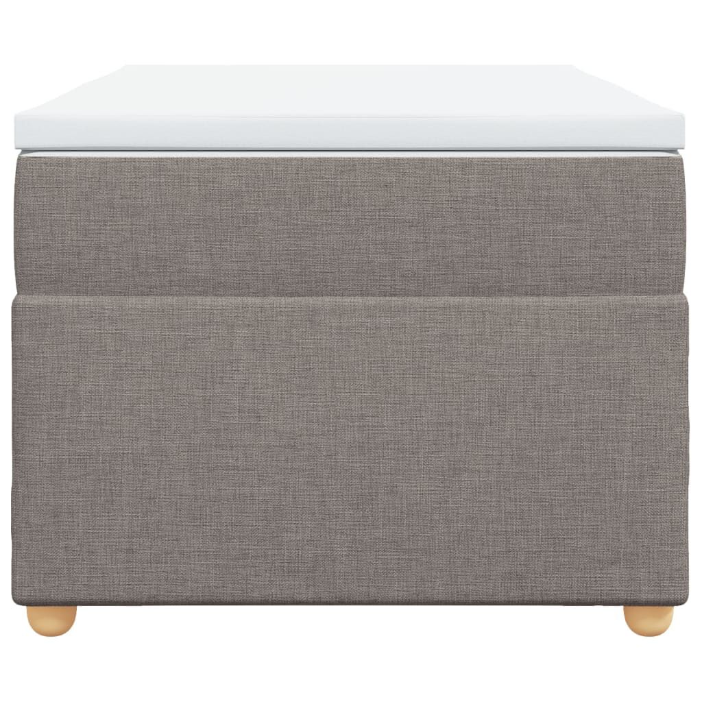 vidaXL Κρεβάτι Boxspring με Στρώμα Taupe 90x190 εκ.Υφασμάτινο