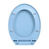 vidaXL Κάλυμμα Λεκάνης με Soft Close &amp; Quick Release Οβάλ Μπλε