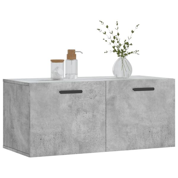 vidaXL Ντουλάπι Τοίχου Γκρι Σκυρ. 80x36,5x35 εκ. Επεξεργασμένο Ξύλο