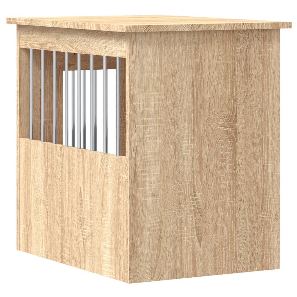 vidaXL Κλουβί Σκύλου Sonoma Δρυς 45 x 62 x 59 εκ. Επεξεργ. Ξύλο