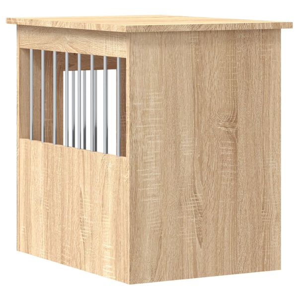 vidaXL Κλουβί Σκύλου Sonoma Δρυς 45 x 62 x 59 εκ. Επεξεργ. Ξύλο