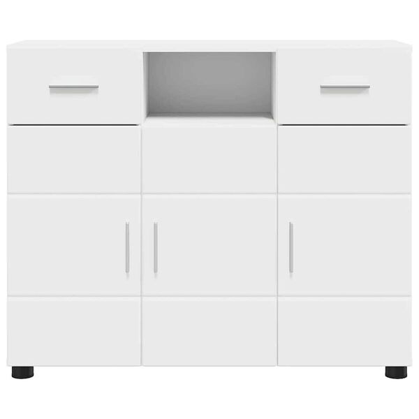 vidaXL Πλαϊνό γραφείο Λευκό 88.5 x 30.5 x 73 εκ Επεξεργασμένο ξύλο
