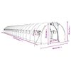 vidaXL Θερμοκήπιο Λευκό 66 μ² 22 x 3 x 2 μ. με Ατσάλινο Πλαίσιο