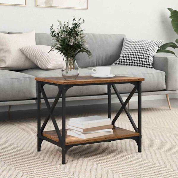 vidaXL Τραπεζάκι Πλευράς Παλιό ξύλο 55 x 38 x 45 εκ Επεξεργασμένο ξύλο