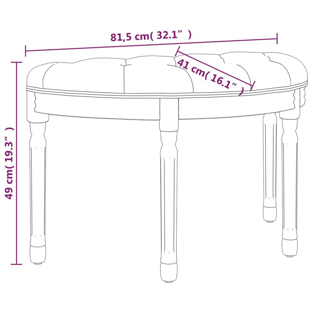 vidaXL Πάγκος Μπλε 81,5 x 41 x 49 εκ. Βελούδινος