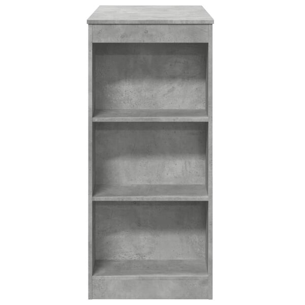 vidaXL Τραπέζι Μπαρ με Ράφια Γκρι Σκυρ. 95x47x103,5 εκ Επεξεργ. Ξύλο