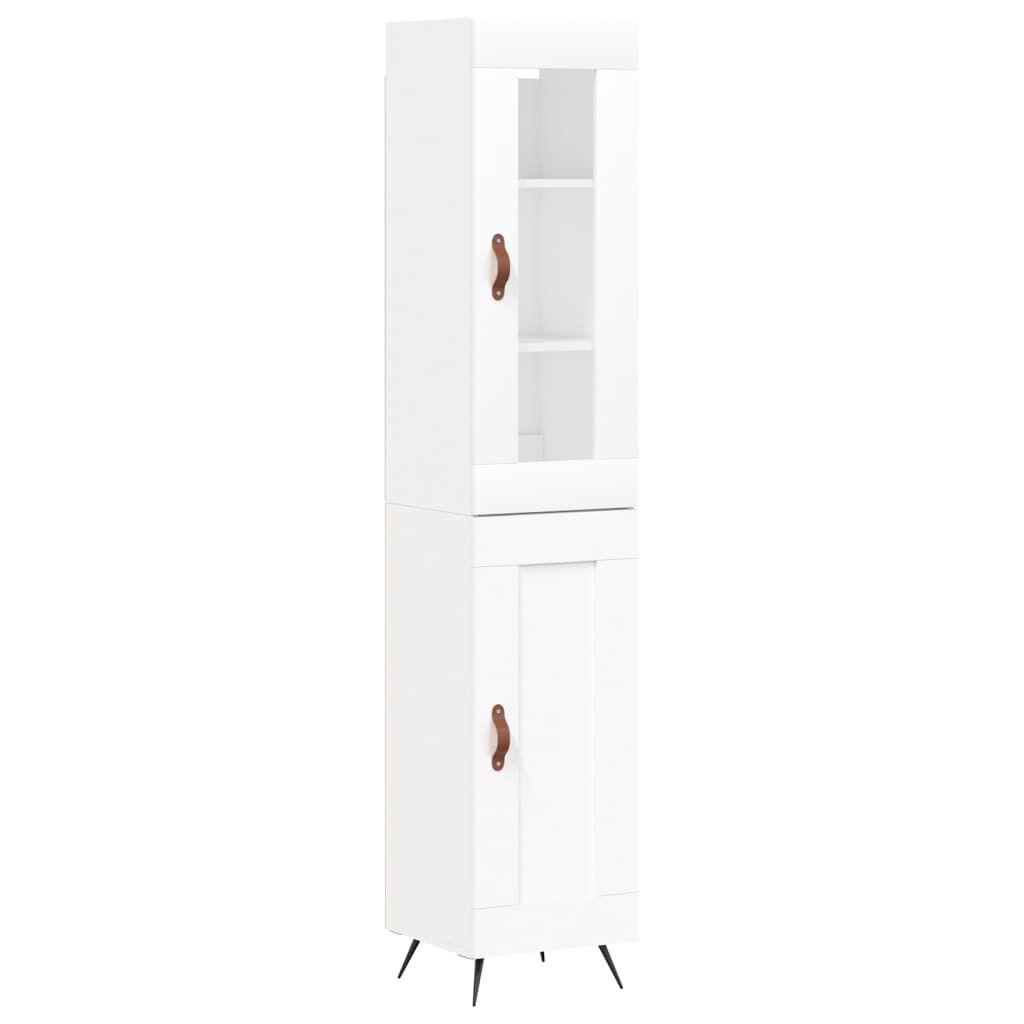 vidaXL Ντουλάπι Λευκό 34,5 x 34 x 180 εκ. από Επεξεργασμένο Ξύλο