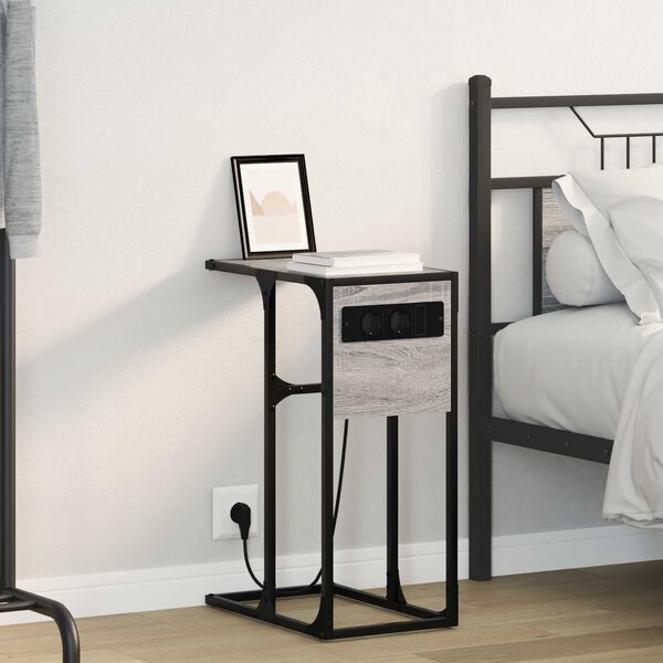 vidaXL Κομοδίνο Γκρι sonoma 41.5 x 26 x 60.5 εκ Επεξεργασμένο ξύλο