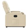 vidaXL Πολυθρόνα Ηλεκ. Ανακλινόμενη με Ανύψωση Κρεμ Υφασμάτινη