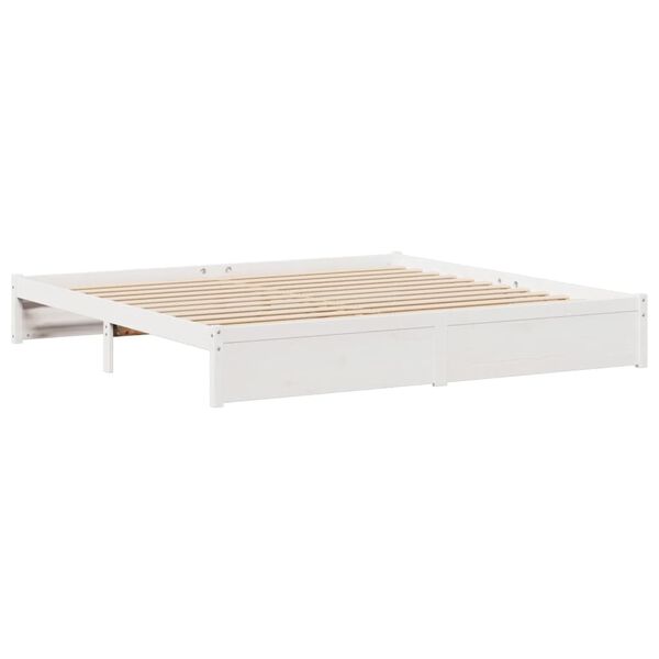 vidaXL Κρεβάτι Βιβλιοθήκη Χωρίς Στρώμα 180x200 εκ Μασίφ Ξύλο Πεύκου