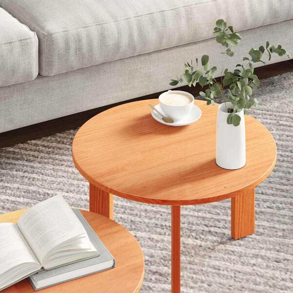 vidaXL Τραπεζάκι σαλονιού 2 pcs Καφέ κεριού 47.5 x 47.5 x 27 εκ.