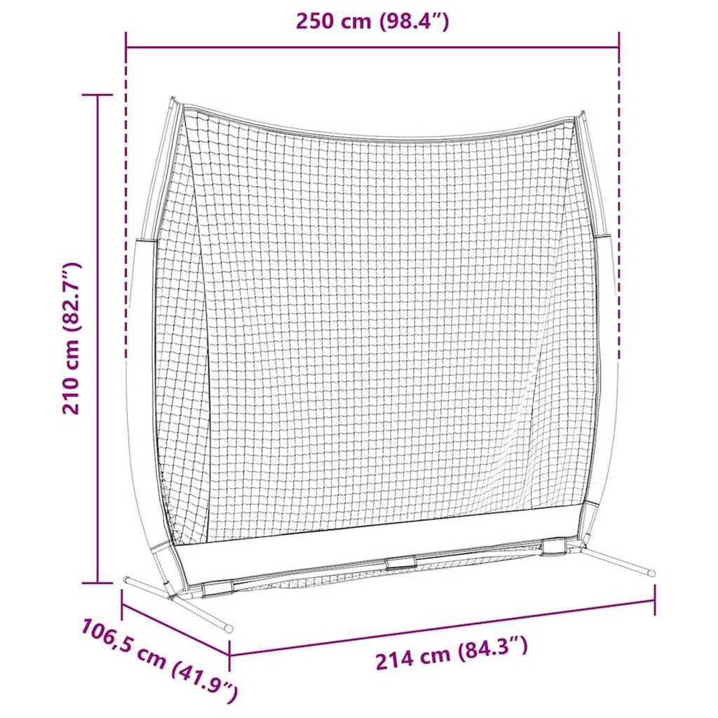 vidaXL Βοηθήματα εκπαίδευσης γκολφ Μαύρο 213 x 213 εκ. Πολυεστέρας