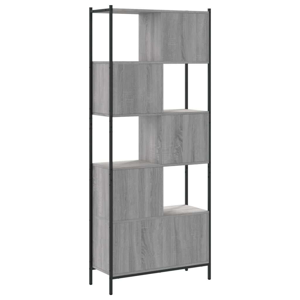 vidaXL Βιβλιοθήκη Γκρι Sonoma 72 x 28 x 172 εκ. από Επεξεργασμένο Ξύλο