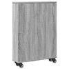 vidaXL Τρόλεϊ Αποθήκευσης Στενό Γκρι Sonoma 48x13x68 εκ. Επεξ. Ξύλο