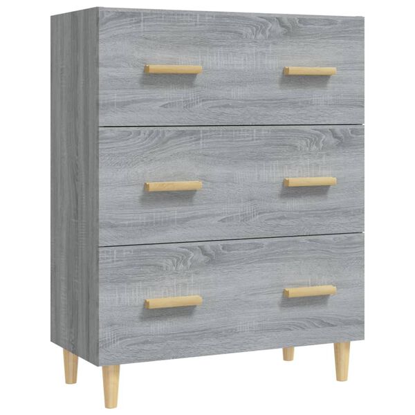 vidaXL Ντουλάπι Γκρι Sonoma 70 x 34 x 90 εκ. από Επεξεργασμένο Ξύλο
