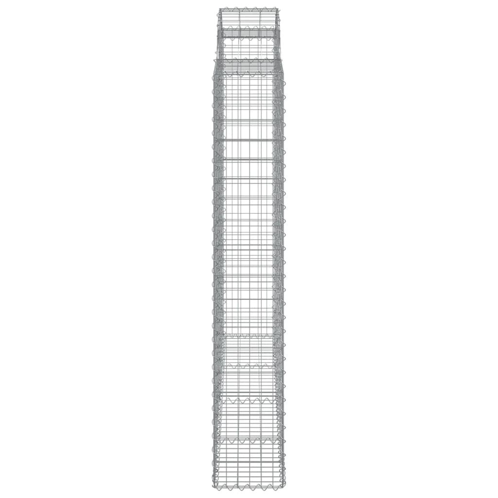 vidaXL Συρματοκιβώτια Τοξωτά 5 τεμ. 200x30x180/200 εκ. Γαλβαν. Ατσάλι