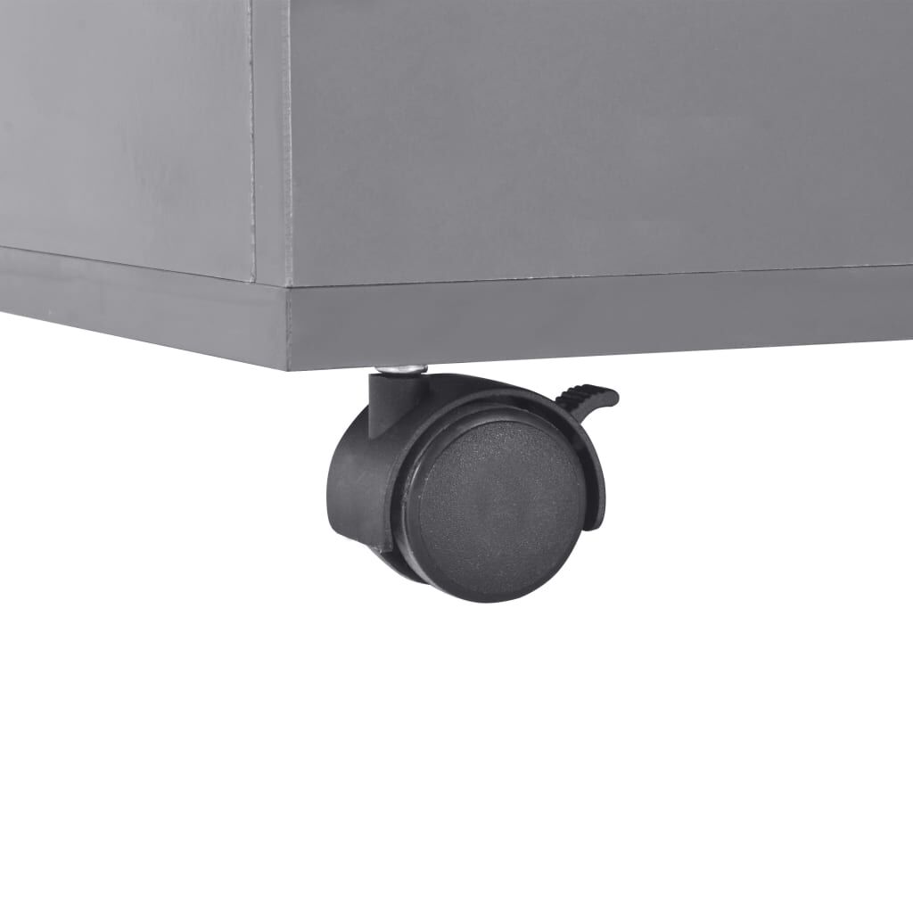 vidaXL Τραπεζάκι Σαλονιού Γυαλιστερό Γκρι 100 x 100 x 35 εκ.