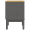 vidaXL Κομοδίνο FLORO Γκρι 45 x 39 x 57 εκ. από Μασίφ Ξύλο Πεύκου