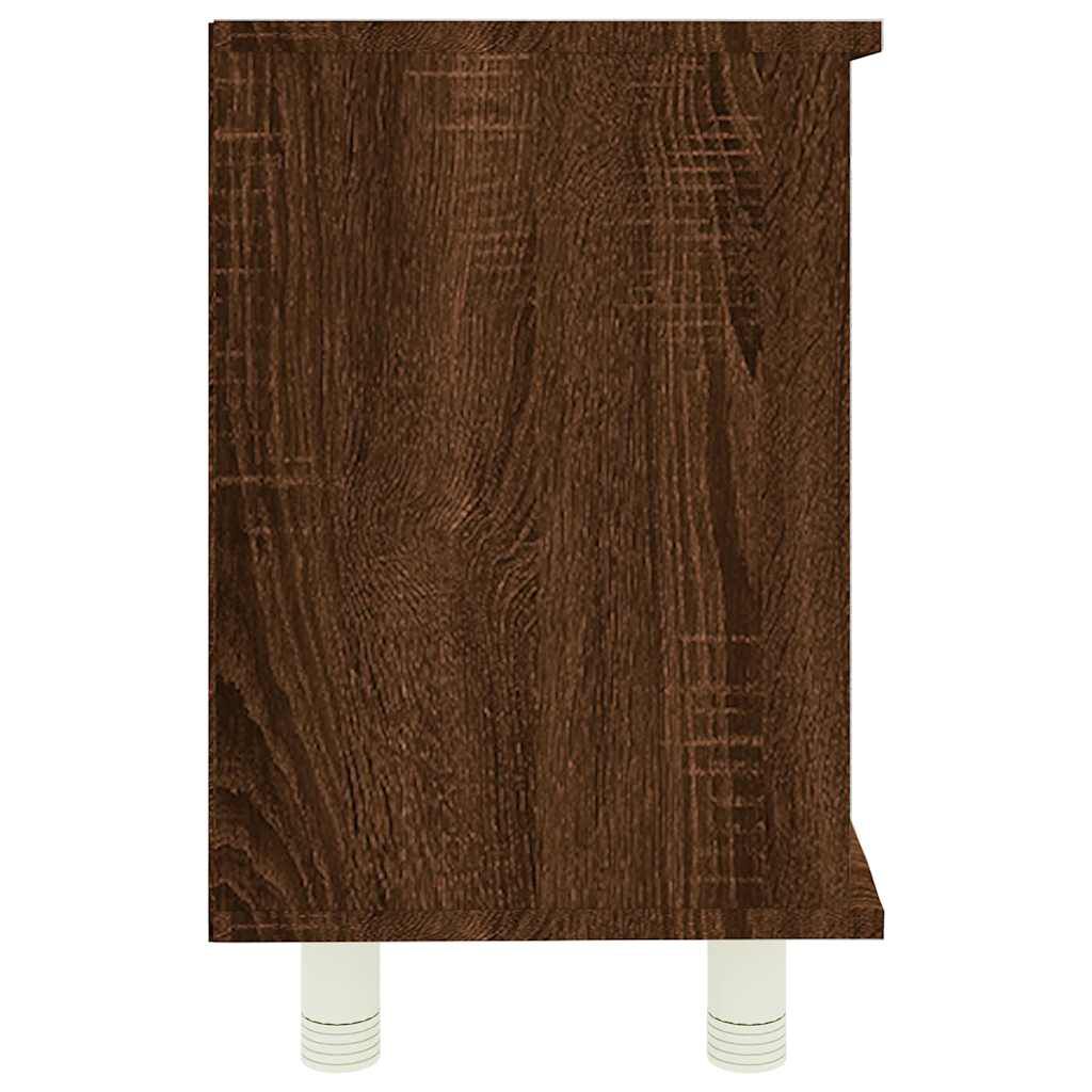 vidaXL Ντουλάπι Μπάνιου Καφέ Δρυς 60x32x53,5 εκ. Επεξεργασμένο Ξύλο