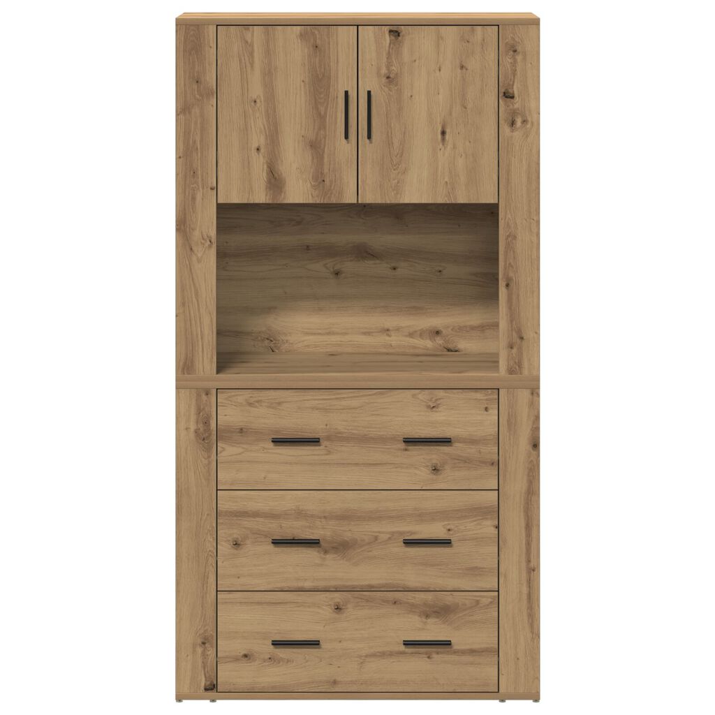 vidaXL Υψηλή Ντουλάπα Artisan Oak 80x33x150 εκ. Επεξεργασμένο Ξύλο