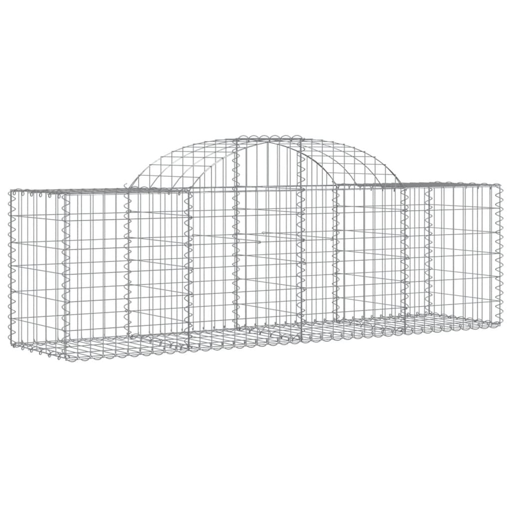 vidaXL Συρματοκιβώτια Τοξωτά 4 τεμ. 200x50x60/80 εκ. Γαλβαν. Ατσάλι