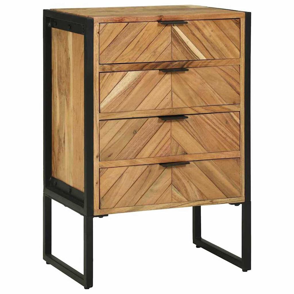 vidaXL Πλαϊνό Γραφείο Καφέ 50 x 35 x 75 εκ Μασίφ ξύλο ακακίας