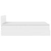 vidaXL Ottoman Κρεβάτι με στρώματα & LED Καθαρό Λευκό Faux Leather